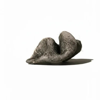 گردنبند دست‌ساز ترکیب پاپیه ماشه و موی بز قهوه‌ای با بافت طبیعی و ارگانیک