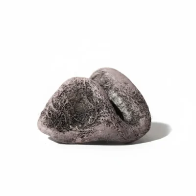 گردنبند دست‌ساز ترکیب پاپیه ماشه و موی بز قهوه‌ای با بافت طبیعی و ارگانیک