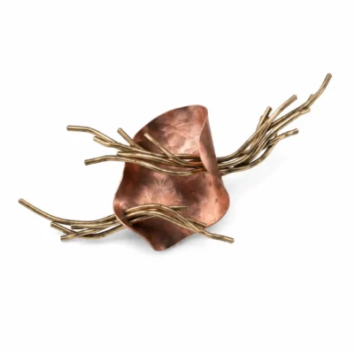 سنجاق سینه هنری دودل تک نسخه ساخته شده از مس و برنج